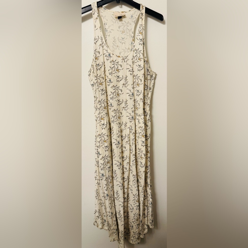 Universal Thread Floral Cream Sleeveless Dress size large